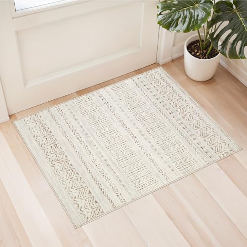 cotiled Washable 2x3 Entryway Rugs: Boho Moroccan Soft Small Rug