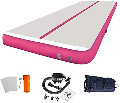 86 York Colchoneta inflable de gimnasia de 10 pies, 13 pies, 16 pies, 20 pies, con bomba para gimnasio, hogar, yoga, entrenamiento, niños, deportes,