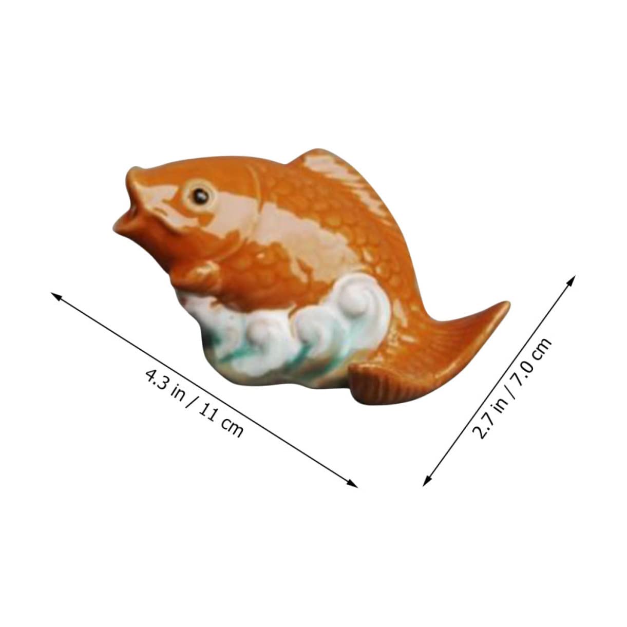 Balacoo Realistic Carp Statue Fountain Nozzle Outdoor Decorative Durable Ceramic Pond Decor