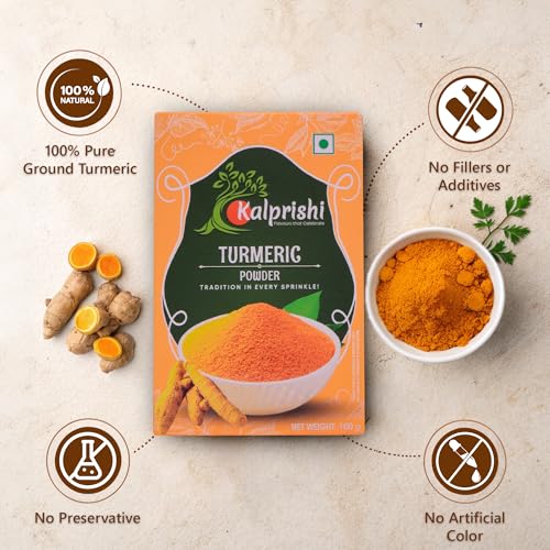Image of Kalprishi Premium Turmeric Powder 100g | Organic Haldi | Natural Indian Spice | Curcuma