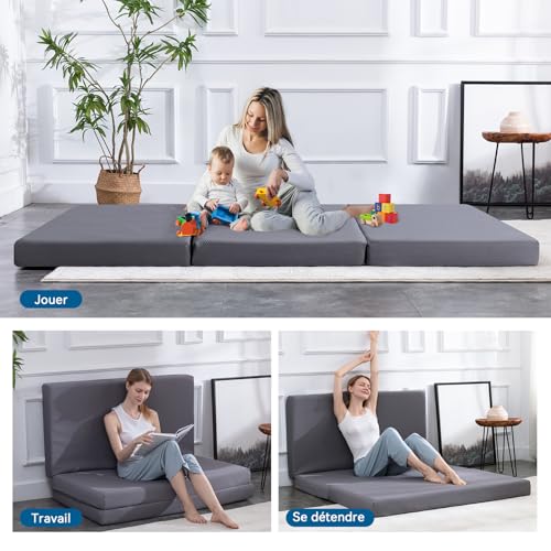 Matelas Pliant 120x195 Mousse Mémoire 10cm - Healthcare Co., Ltd