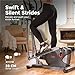 Sunny Health & Fitness 2-in-1 Upright Elliptical Cross Trainer, Compact Full-Body Exerciser, Home Cross-Training for Arm/Leg, Low Impact Cardio Workout Machine for Indoor, Optional Free SunnyFit App