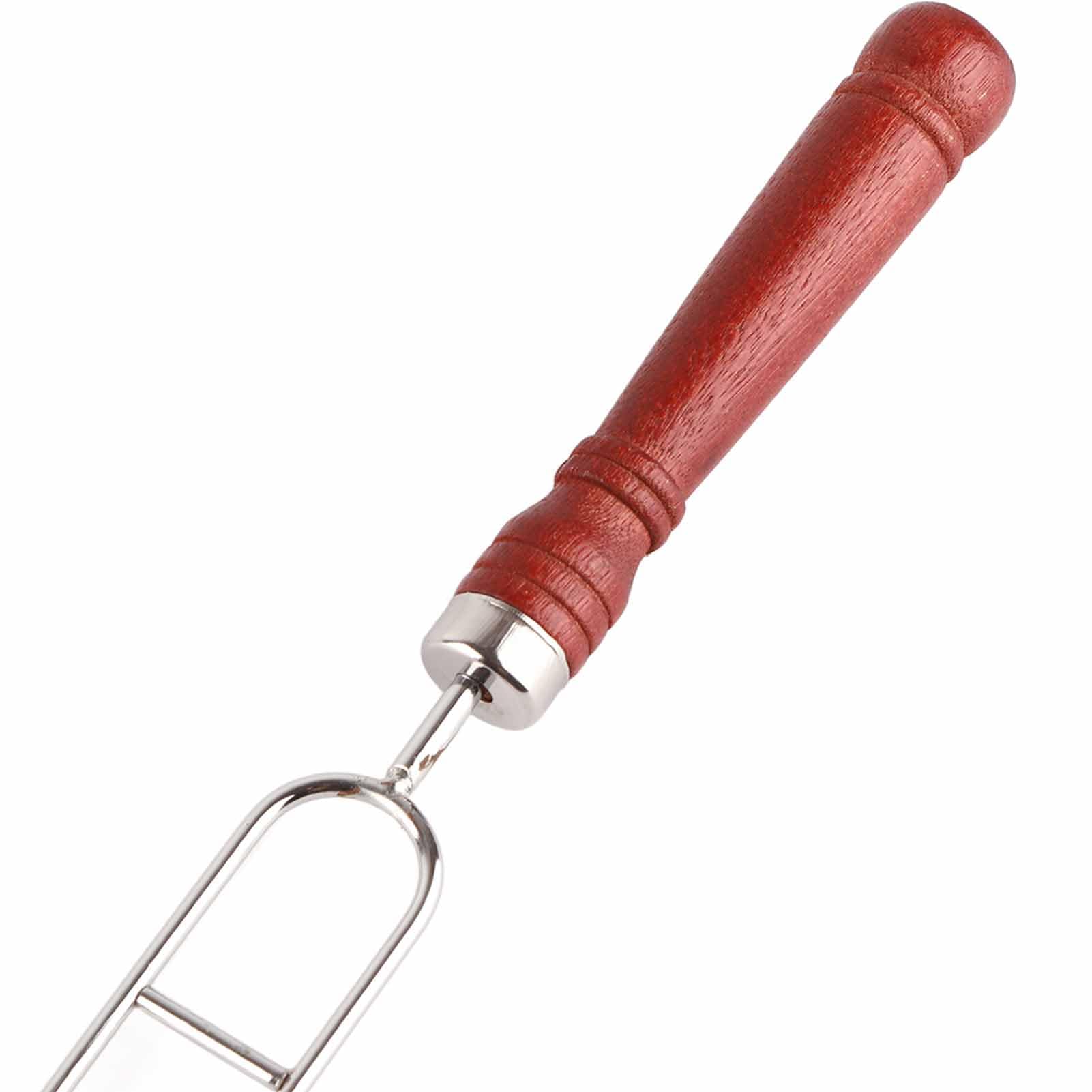 6 varillas para asar malvaviscos, brochetas ahumadas con cepillo para barbacoa, brochetas de acero inoxidable con mango de madera para parrilla, herramientas de cocina para barbacoa de grado alimentic