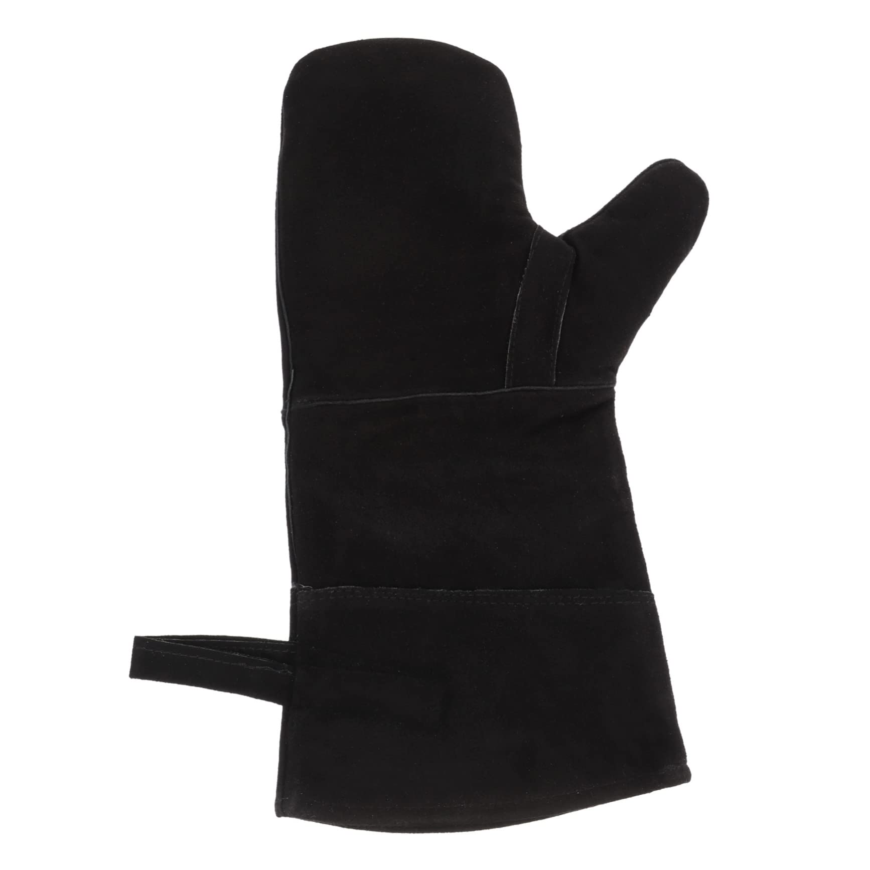 Mikikit Heat Resistant Gloves for BBQ Welding Cooking Versatile Fireproof Leather Mitts for Grill Oven Fireplace More Flexible Design with Comfortable Lining