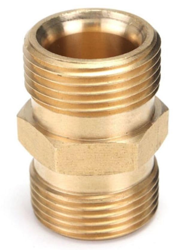 Image of JPT M22 MALE BRASS CONNECTOR FOR EXTENSION OF WASHER HOSE PIPE(PACK OF 2)