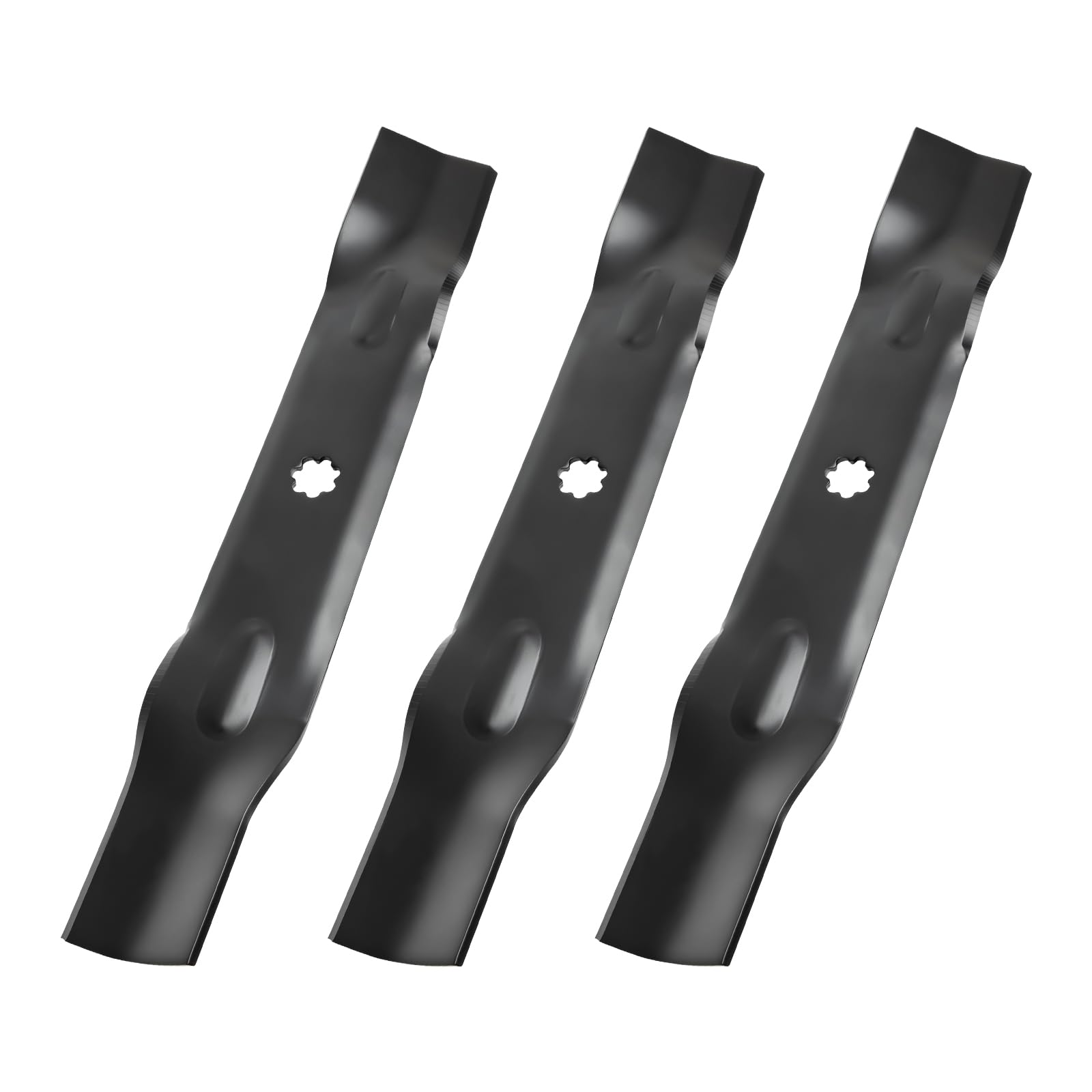 GY20852 Cuchillas de alta elevación para cubierta de 48 pulgadas, cuchillas de cortacésped GX21784 compatibles con John Deere D140 D150 D160 Z245 Z255 Z355E Z355, sustituye a GX21785,