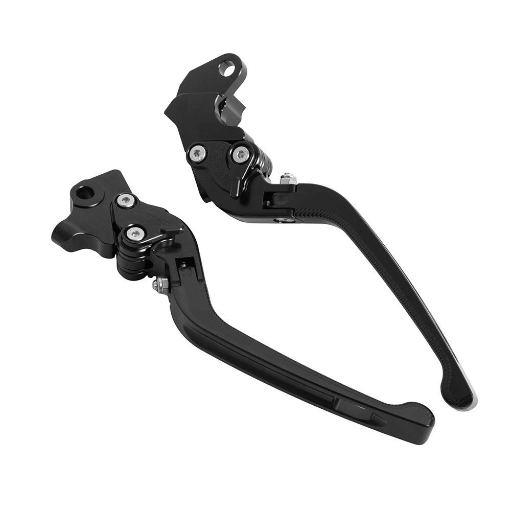 Per Yamaha YZF R6 1999-2004, Leve moto pieghevoli in alluminio CNC 3D impugnatura della freno frizione regolabile per YZF R1 2002-2003 (Nero)