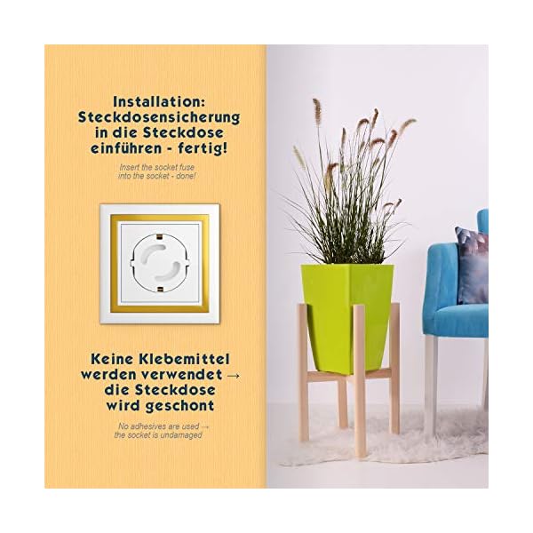 Steckdosen Kindersicherung steckbar 12x - schont Steckdosen - Original Hoffenbach Germany - Kindersicherung für… – Bild 3