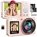 Macchina Fotografica Digitale 4K 64MP FHD Fotocamera Digitale 18X Zoom Fotocamere Digitali Compatte con Scheda 64GB con 2 Batteries, 2,4' LCD Bambini Studenti Principianti, Rosa immagine