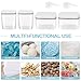 Zingbee 4 Pack Airtight Laundry Detergent Containers & Dryer Sheet Holder with Lids & Scoops, Stackable Laundry Room Organization and Storage for Scent Booster, Powder, Pods
