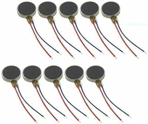 Miniatura 3 de WANSUPYIN 2023 Reemplazo 10 PCS DC Micro Flat Button Moneda Vibrador Motores Vibradores 3V 10MM*2.7MM