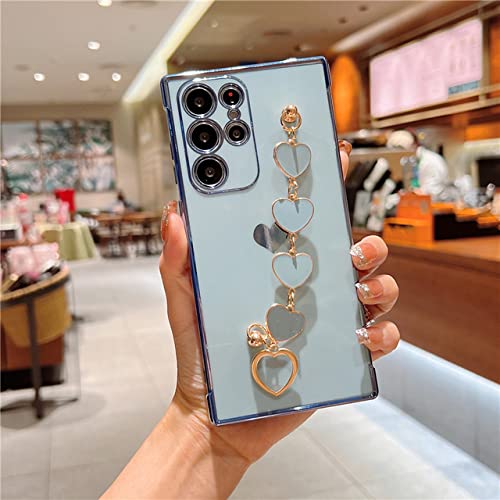 Carcasa Samsung A52 anticaídas con correa de corazones para evitar roturas