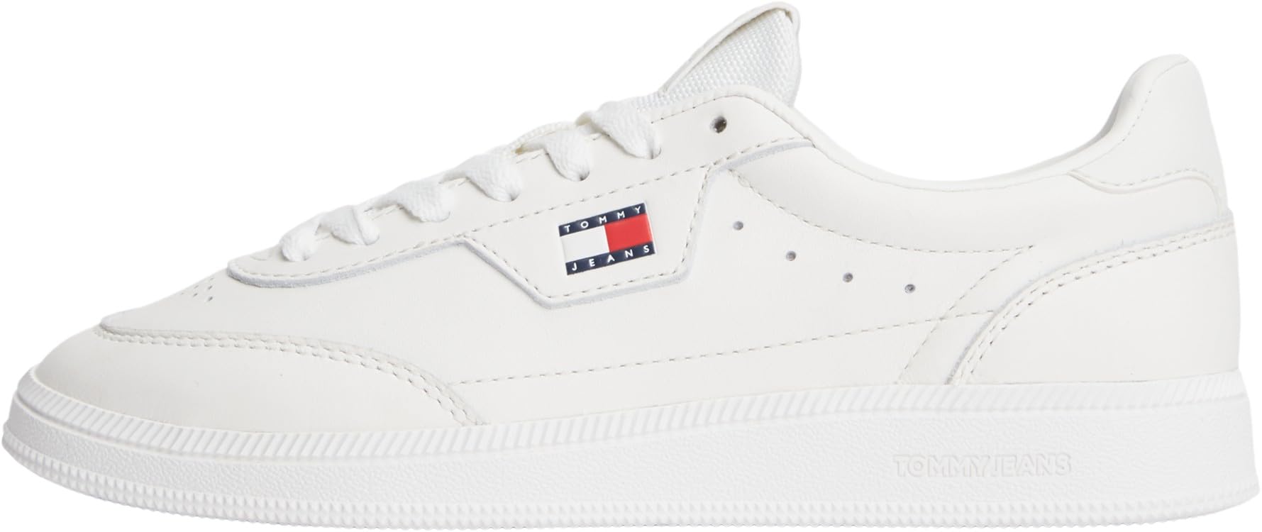 Tommy Jeans Women's Court Trainers The Greenwich Edge Low Top, White (Ecru), 4
