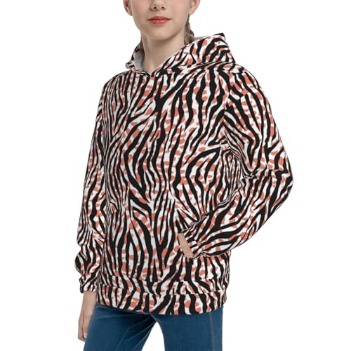 Zebra Skin And Leopard Print Kid Hoodies Boys Sweatshirts Girls Pullover with Pocket2