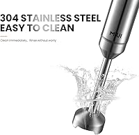 Vista 6 de MIUI Immersion Handheld Blender - Blenders for Kitchen Hand Mixer Set, 14-Speed Stainless Steel Blade & Body Hand Stick, Hand Blender Electric With