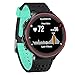 FunBand Cinturino per Garmin Forerunner 235, Morbido Cinturino di Ricambio in Silicone per Garmin Forerunner 235/235 Lite/220/230/620/630/735XT/Approach S20/S5/S6 Smart Watch (Nero Menta Verde)