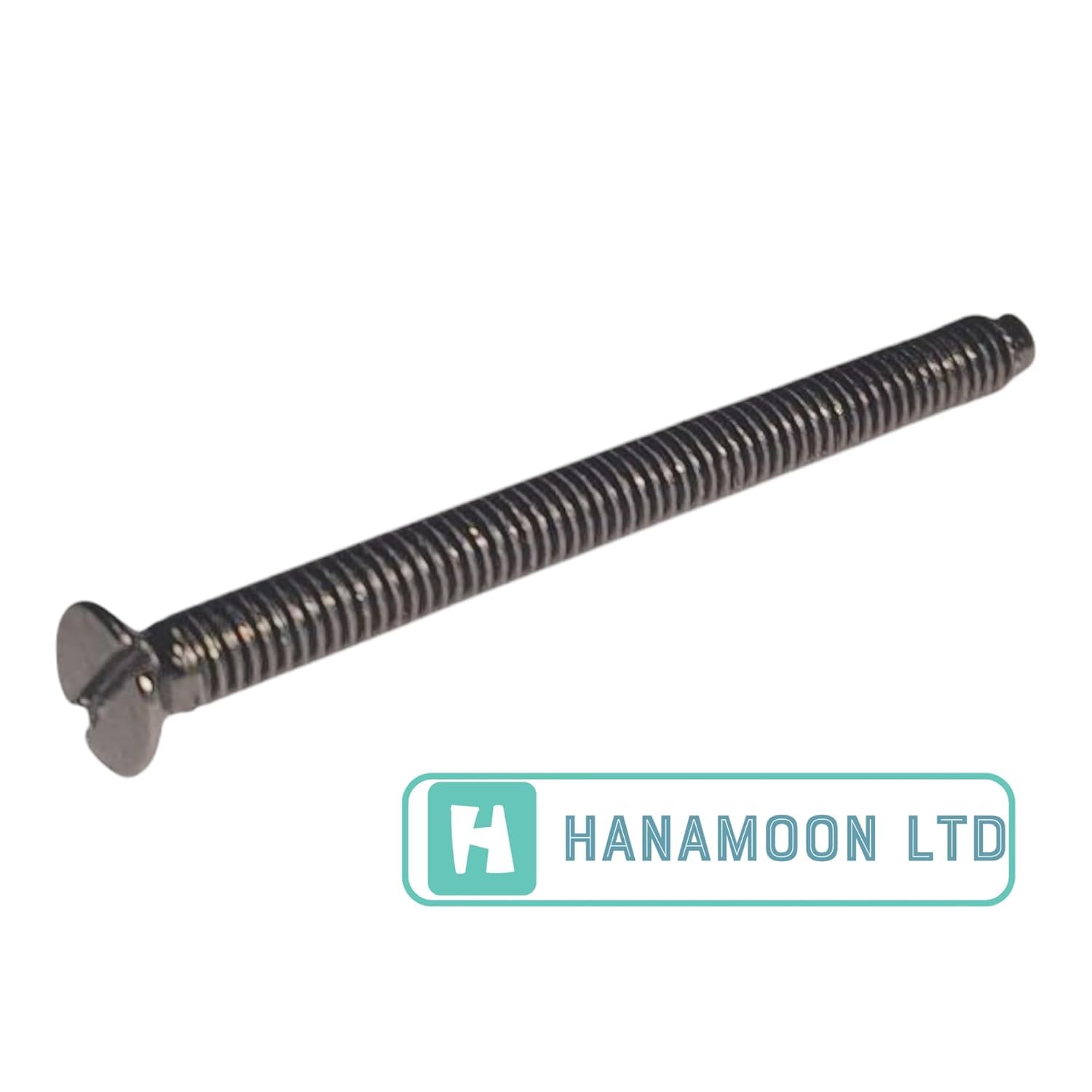 M3.5mm X 40mm Long Black Nickel Electrical Machine Screws for Light Switch Plug Socket - Pack of 100 - Image 2