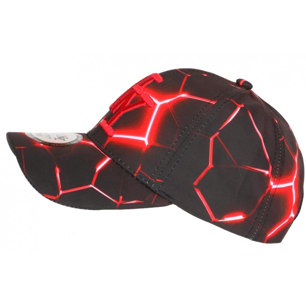 Hip Hop Honour Casquette Enfant Rouge et Noire Originale Badyx NY Baseball de 7 à 12 Ans - Taille Unique - Rouge