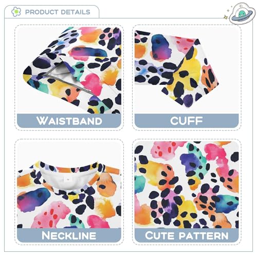 JUNZAN Watercolor Leopard Printed Little Boys Hoodie Sweatshirt Fleece Hoodie for Boys Athletic 4T3