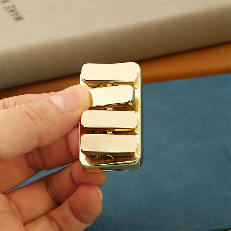 Alloy 4 Keys Piano Keys Fidget Clicker EDC Fidget Slider Adult Metal Fidget Toys Tool Anti-Anxiety Stress Relief Toys Office Desk Toys (Piano Keys) - Image 3