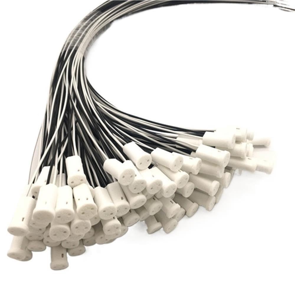 Fengyan Beleuchtungszubehör 100 teile/los G4 Keramiksockel Niedrige Spannung Halogen Lampenfassung Steckbar Typ 0,3m㎡ 50cm Kabel
