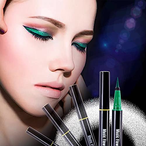 Green Eyeliner Pen Waterproof Eye Liner Sweatproof Long Lasting Professional Smudgeproof And Waterproof, Natural Eye Liner Seal Eye Pencil With High Precision (G) #TOP1