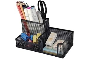 Versatile 3-Compartment Desk Organizer for Enhanced Workspace Efficiency