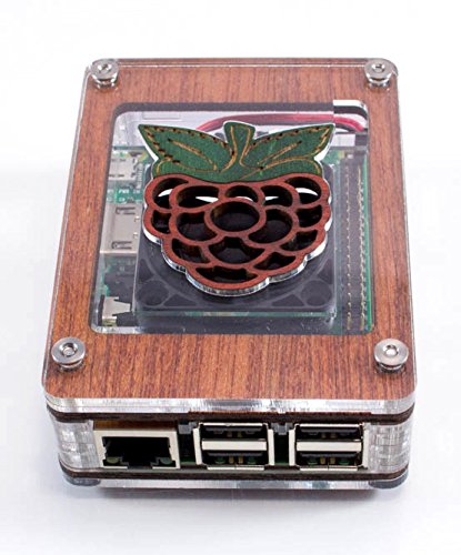 C4Labs - Zebra Fan Inlay Case (Wood) ~ For Raspberry Pi 4B, 3B+, 3, Pi 2 #TOP3