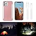 Wellerly iPhone 11 Pro Max Case, LED Illuminated Selfie Light Up [Rechargeable] Luminous Flashlight Cellphone Case Cover for iPhone 11 Pro Max - Rose Gold