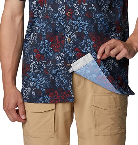 Columbia Men's Standard Super Slack Tide Camp Shirt, Collegiate Navy Deep Sea Dash, Small4