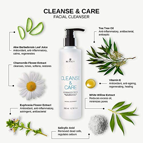 Gesichtsreinigungsgel mit Aloe Vera, Teebaum, Augentrost und Kamille - Gesichtsreinigung/Antibakterielle/Anti-Akne-Seife… - Image 5