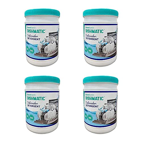 Image of Dishmatic Dishwasher Detergent Combo (4 kg), Automatic Dishwashing Powder for Spotless, Sparkling Clean Dishes & Glassware, Tough on Stains & Residue, Eco-Friendly (Pack of 4)
