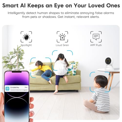 Image of VSTARCAM 3MP 2K Indoor Security Camera, 2.4GHz WiFi Pet Camera with 355 Pan 60 Tilt, Human Detection, Color Night Vision, 2-Way Audio, App Alerts, 24 /7 Recording, Cloud & microSD Storage