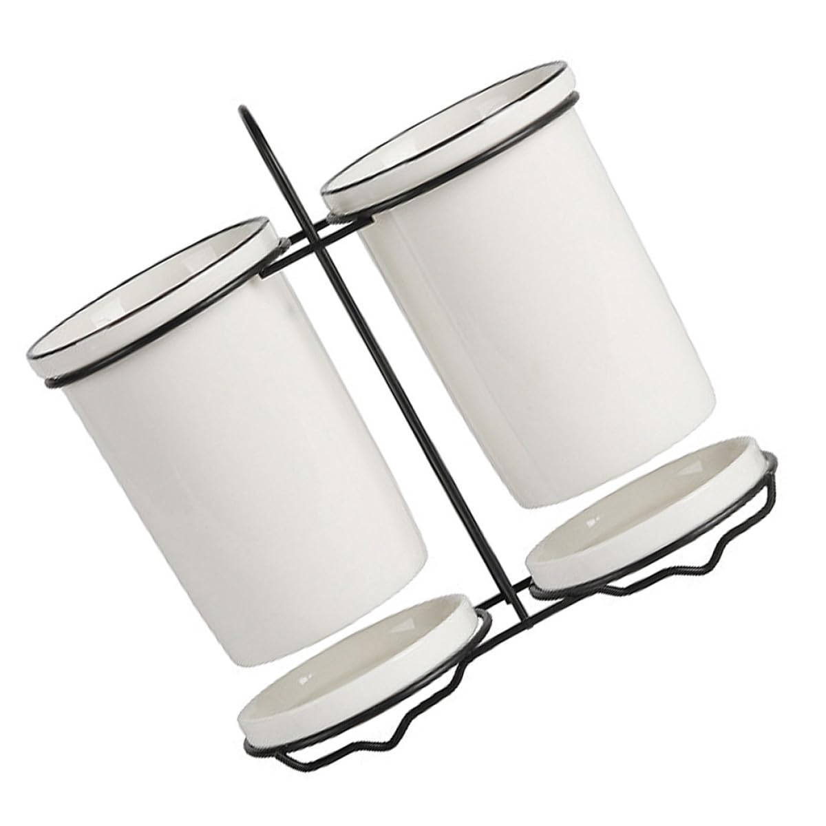 NUOBESTY Support de Baguettes en Céramique Blanc, 1 Set, Cuisine