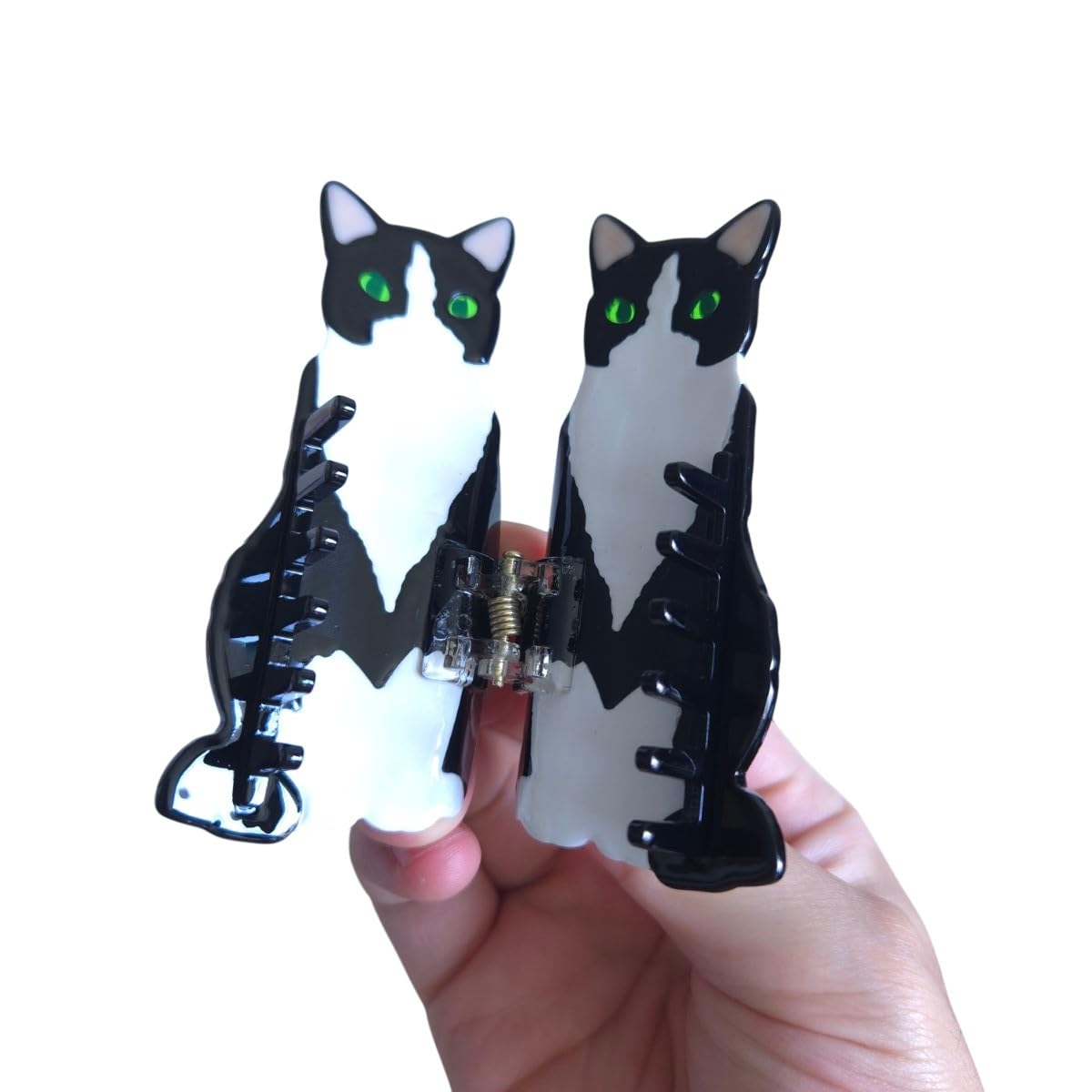 Funny Tuxedo Cat Hair Clips,Novelty Acetate Hair Clip,Cute Cat Claw Clips for Women - Image 4