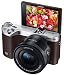 Samsung NX500 28 MP Wireless Smart Mirrorless Digital Camera with 16-50mm Power Zoom Lens (Brown)