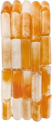 Cuentas de tubo de jade amarillo natural de 0.512 x 0.157 in, 30 cuentas cilíndricas sueltas de semi piedras preciosas para diseño de joyería