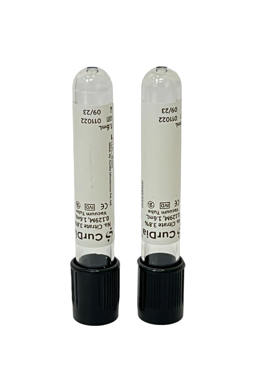 Curdia Vacuum Blood Collection Tube Sodium Citrate 3.8% - 1.6ml Double Cap (pack of 100) (B0CJYH8XV7) Amazon Price History, Amazon Price Tracker