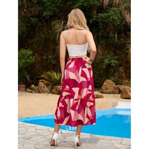 Maxi Skirts for Women with Pockets Long Midi Length Casual Skirt for Holiday