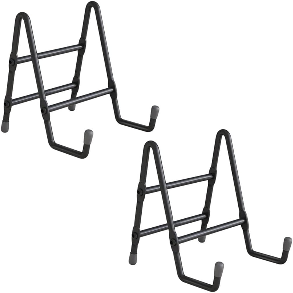 2pcs Anti Slip Picture Frame Holder 4/6 Inch Metal Plate Display Stand for Photo Easel Book Art Decoration(4Inch)