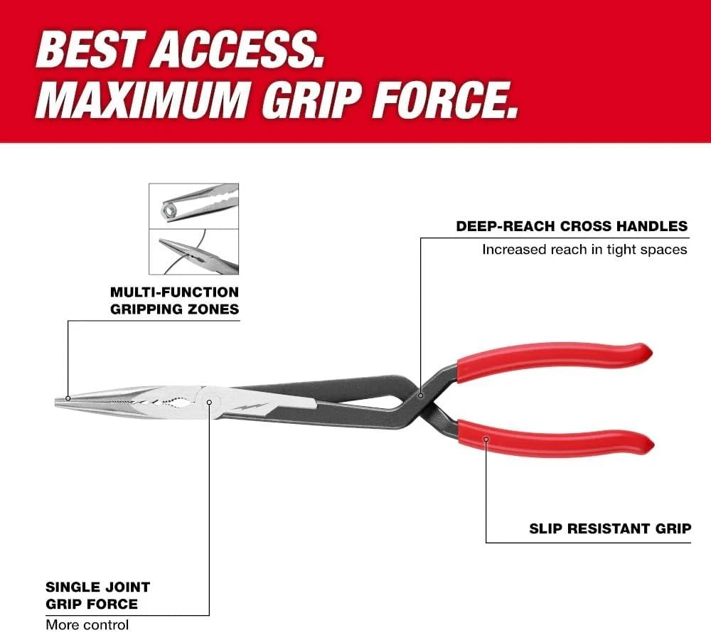 48-22-6541 for Milwaukee 13" Long Reach Pliers w/Ergonomic Handle