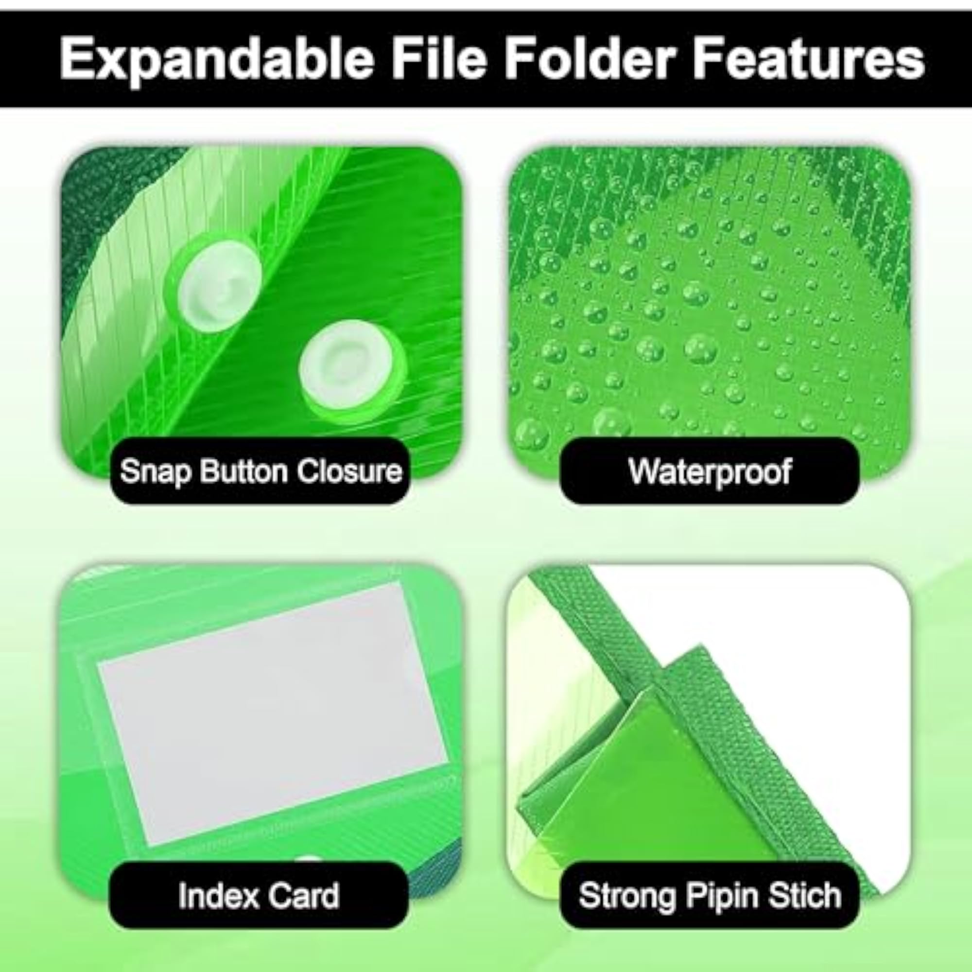Pack of 5 File Folder Bags, Multicolour Cover