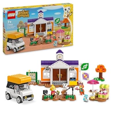 LEGO Animal Crossing K.K. spielt auf dem Festplatz Bauspielzeug mit Café und Auto aus den Videospielen Spielset für Mädchen und Jungen ab 7 Jahren Geschenk für Kinder 77052