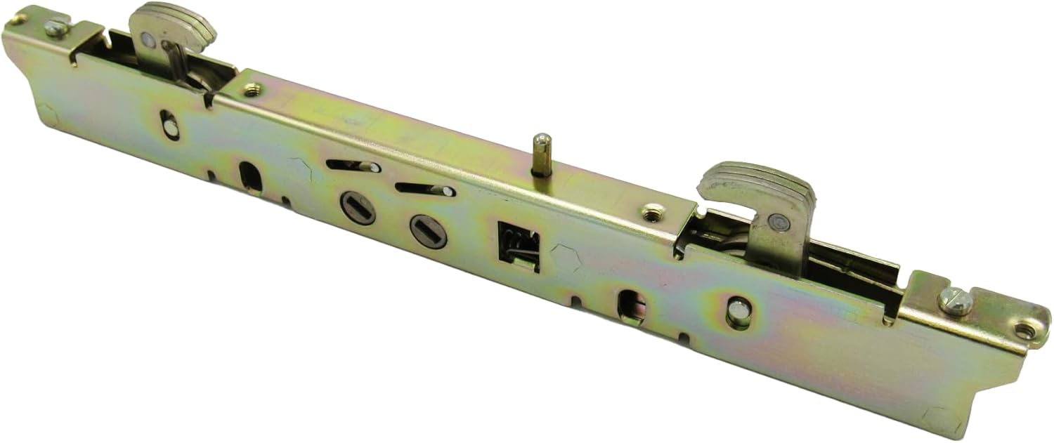 Two Point 9-15/16" Mortise Lock (No FacePlate) for Sliding Patio Glass Door | Multi Point Locking Mechanism Replacement - Fix and Repair Door Hardware Security Double Panel
