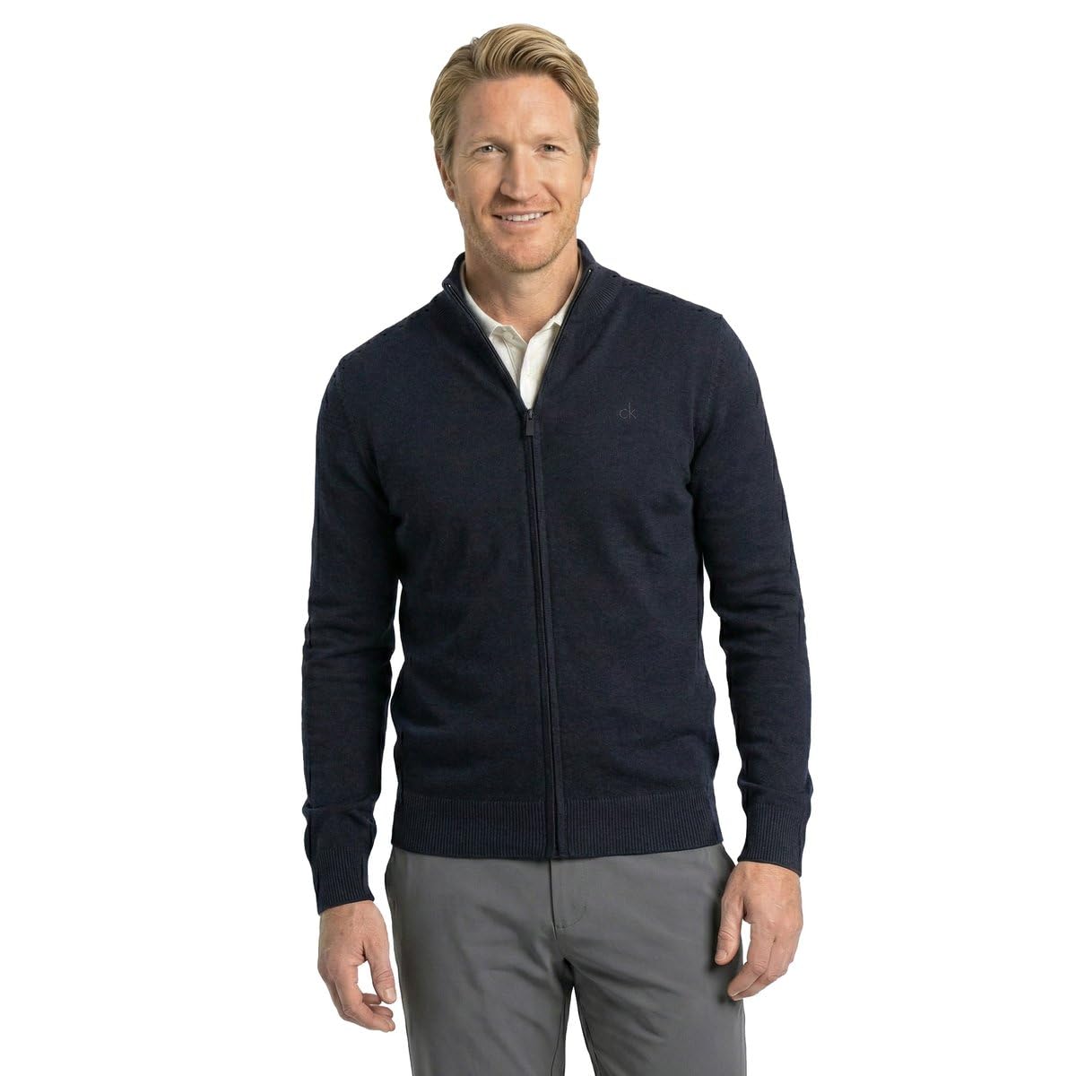 Calvin Klein Cleveland Herren-Golfjacke, durchgehender Reißverschluss, 2026