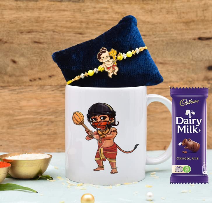 The Click India Rakhi Gifts For Kids With Chocolate | Rakhi Mug With Chocolate| Raksha Bandhan Gifts For Kids/Baby Brother/Nephew/Bhaiya/Boys/Girls-Rakhi Chocolate Combo (Krmc Hanu), 480 Gm (B0B6753FM2) Amazon Price History, Amazon Price Tracker
