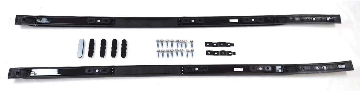 2Pcs Aluminium Black Roof Rail Side Rack Cross Bar Crossbars Cargo Fits for Land Rover Defender 110 L851 2020 2021 2022 2023 2024 2025, S-001