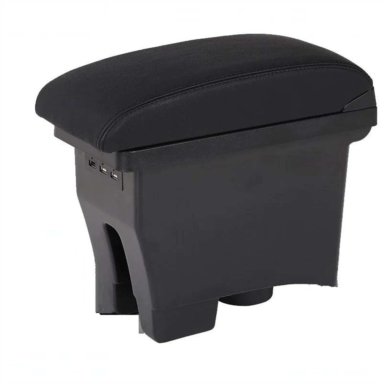 NMJLQW Storage Rack Car Armrest Box Center Storage Box Car Accessories Retrofit 2012-2018 For POLO Mk5 6R Vento(2 Black Corium)