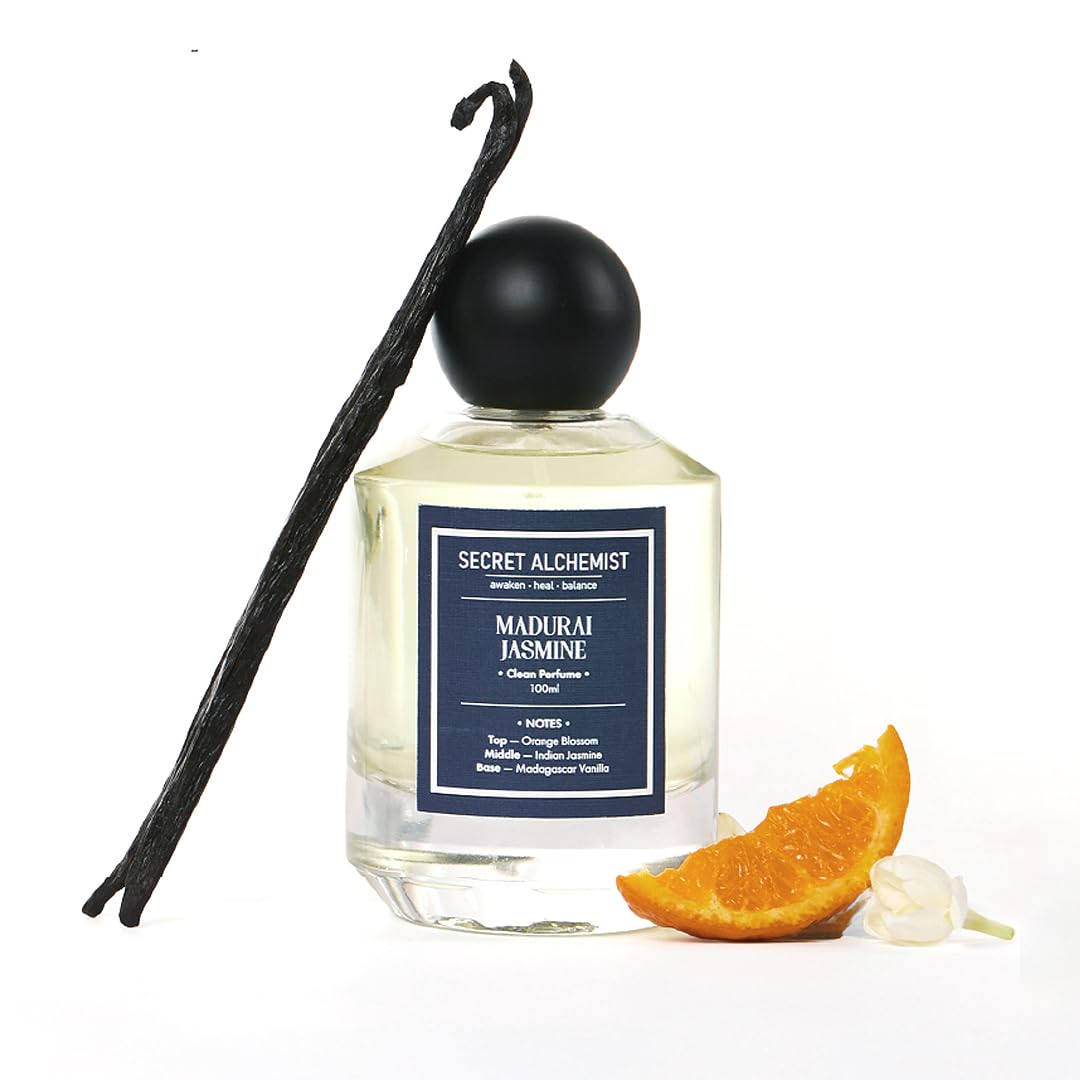 Secret Alchemist Madurai Jasmine Eau de Parfum 100ml | Unisex Long Lasting Clean Floral EDP | Luxury Perfume with Jasmine & Orange Blossom