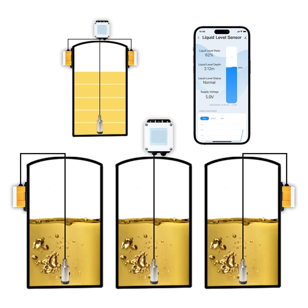 ME202W 5m Capteur de Niveau Du Réservoir D'Eau TUYA TECTIVEMENT RÉLÉVOIRE WIFI METTERIE METTRE AUTRE PROGLE EU PROGE EU